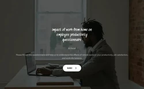 Work From Home Survey Template Work From Home Survey Template