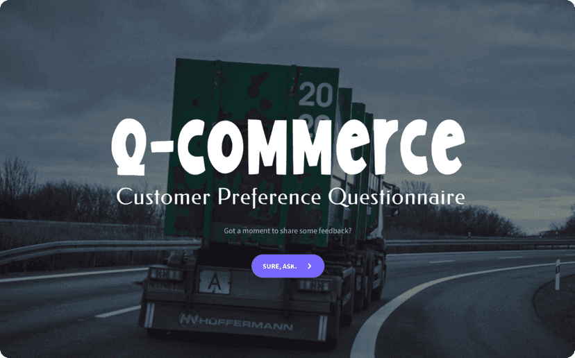 Cust Q Q-Commerce Customer Preference Questionnaire Template