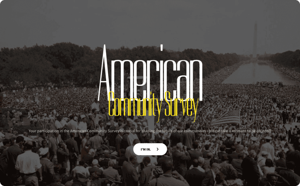Sample American Community Survey Template | SurveySparrow
