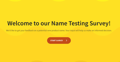 Name Testing Survey Template | Test Brand, Product & Business Names