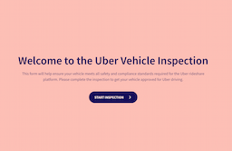 Uber Inspection Form Template for Vehicle Readiness