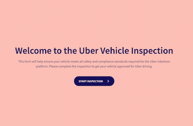 Uber Inspection Form Template for Vehicle Readiness