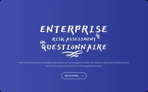 Ciro Annual Risk Questionnaire Example Enterprise Risk Assessment Questionnaire Template | SurveySparrow