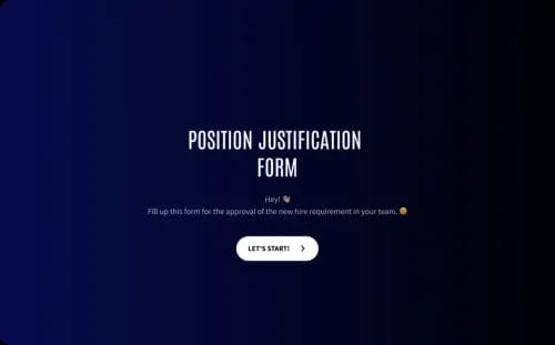 Position Justification Form Template | SurveySparrow