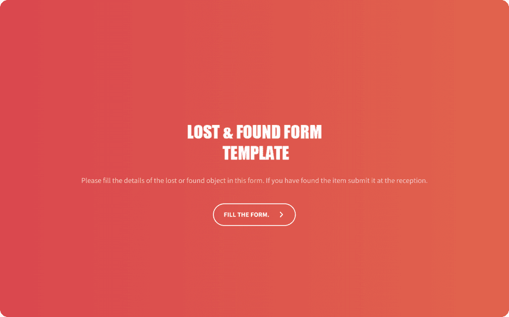Lost and Found Form Template For Workplace SurveySparrow