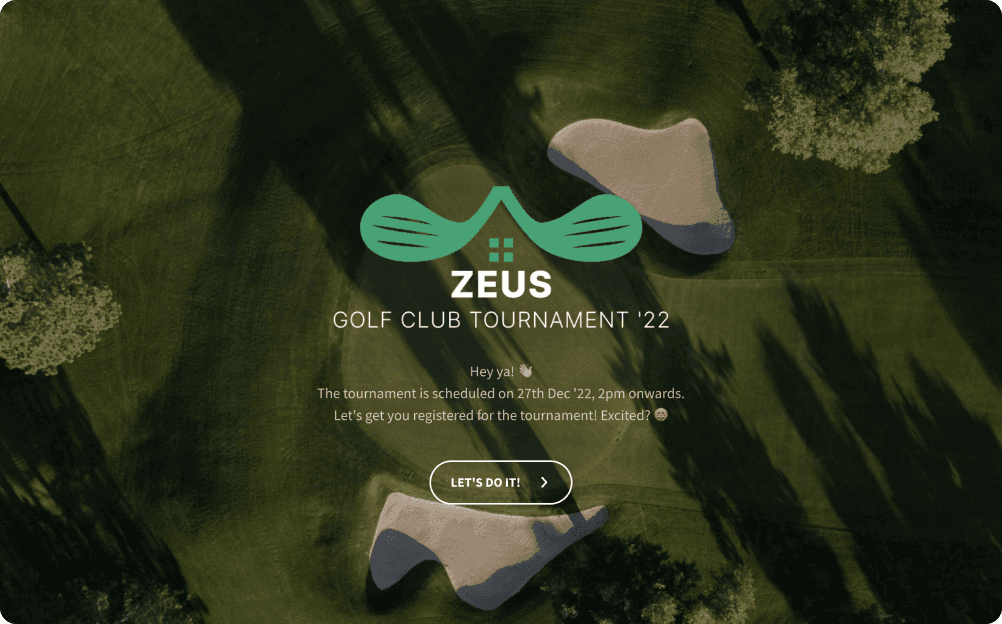 Free Golf Tournament Registration Form Template