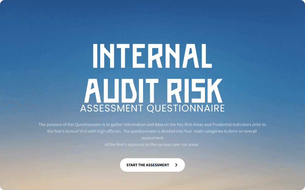 Internal Audit Risk Assessment Questionnaire | SurveySparrow