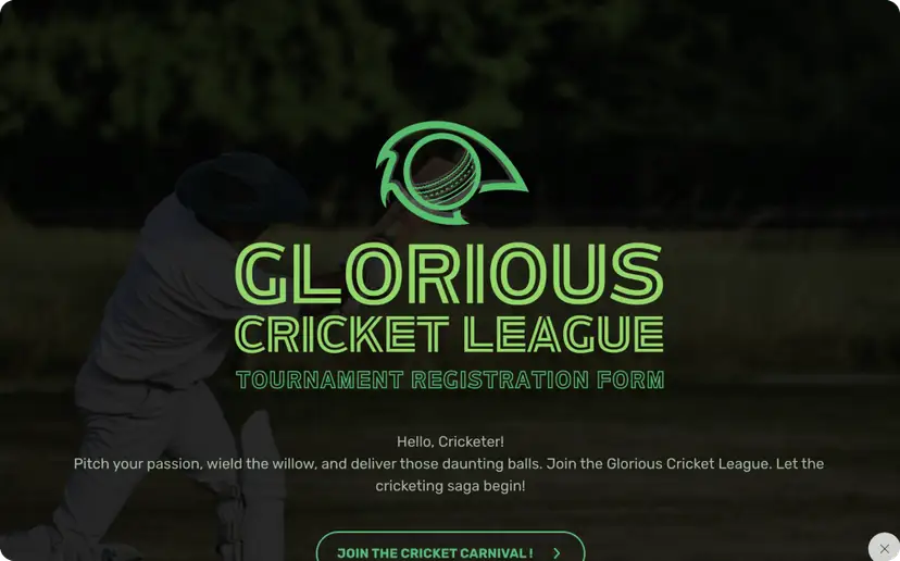 Ceicket Form Online Cricket Tournament Registration Form Template | Free & Easy