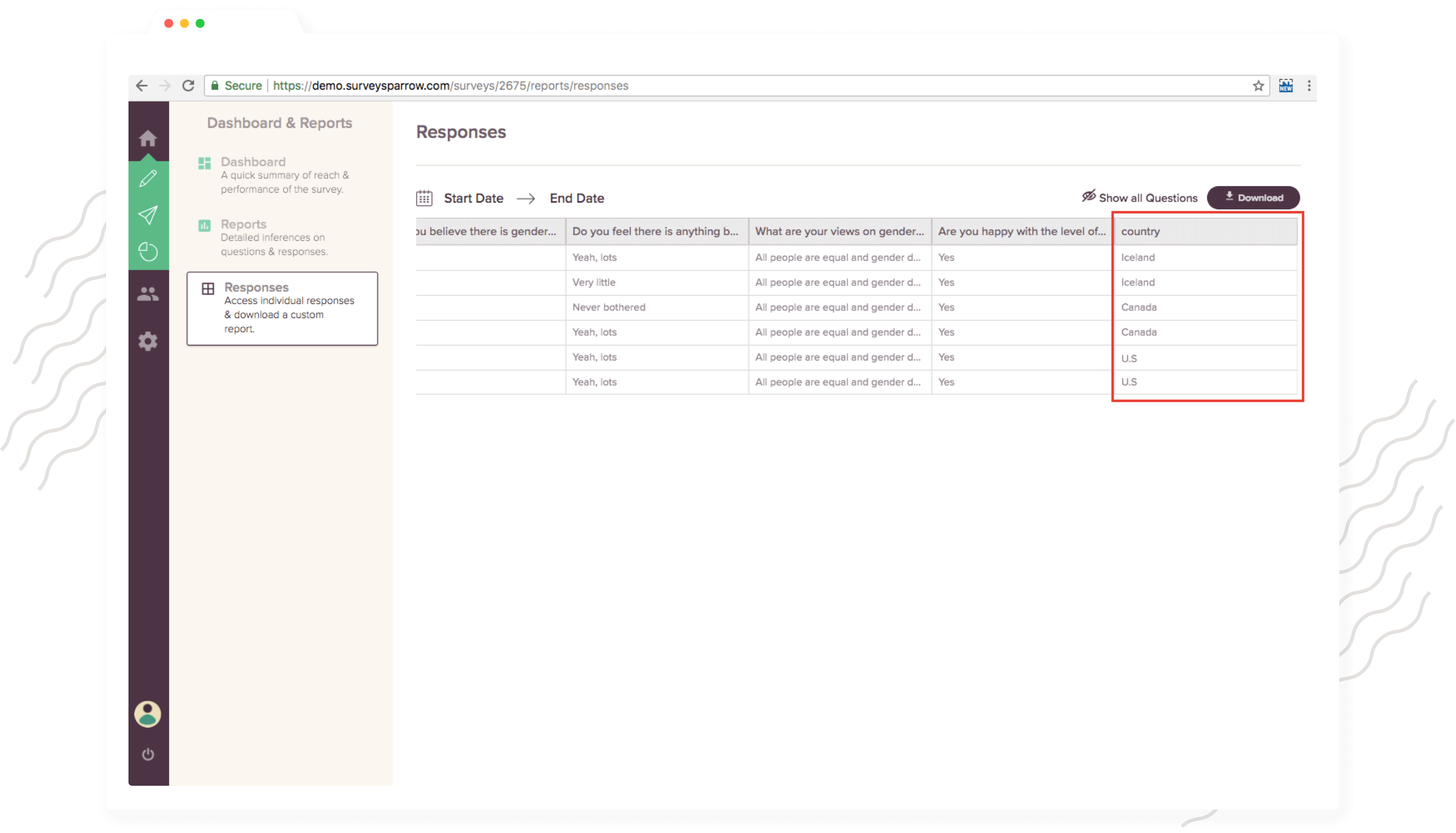 SurveySparrow Custom Param lets you monitor the survey responses