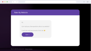Rate my website chatbot SurveySparrow