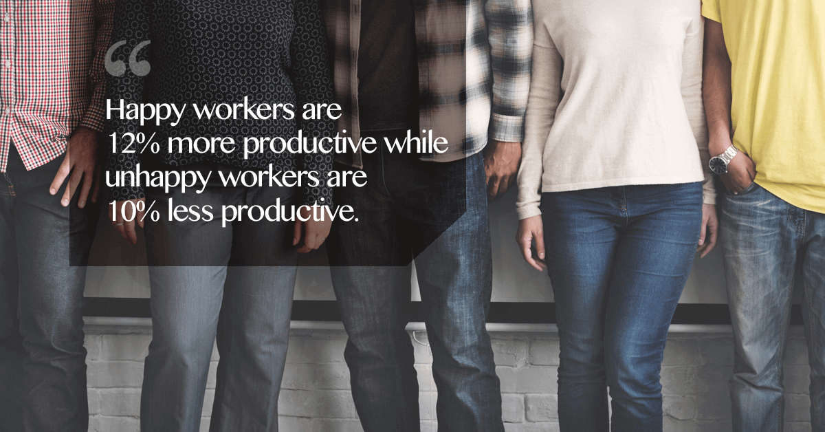 happy employees stay longer with the company