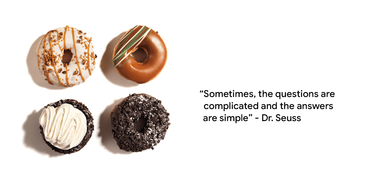 “Sometimes, the questions are complicated and the answers are simple” - Dr. Seuss