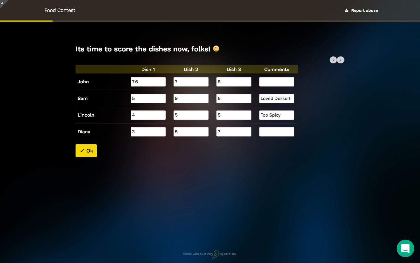 Enhanced matrix grid question type to collect more data from audience.