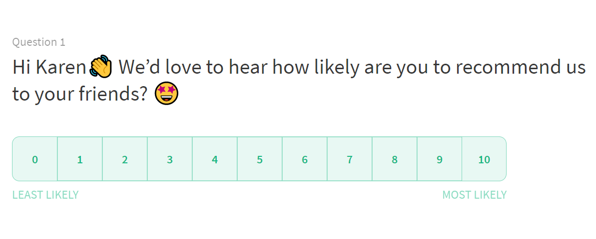 Personalized NPS email surveys