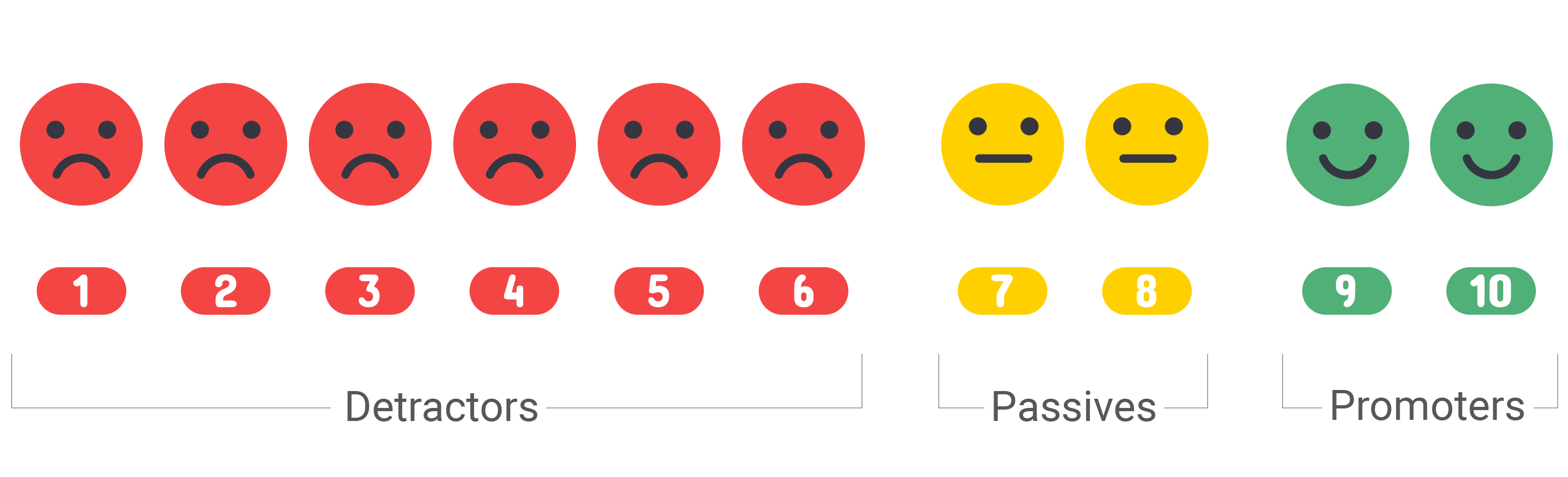 The respondents are categorized into promoters, detractors and passives as per the scores given.