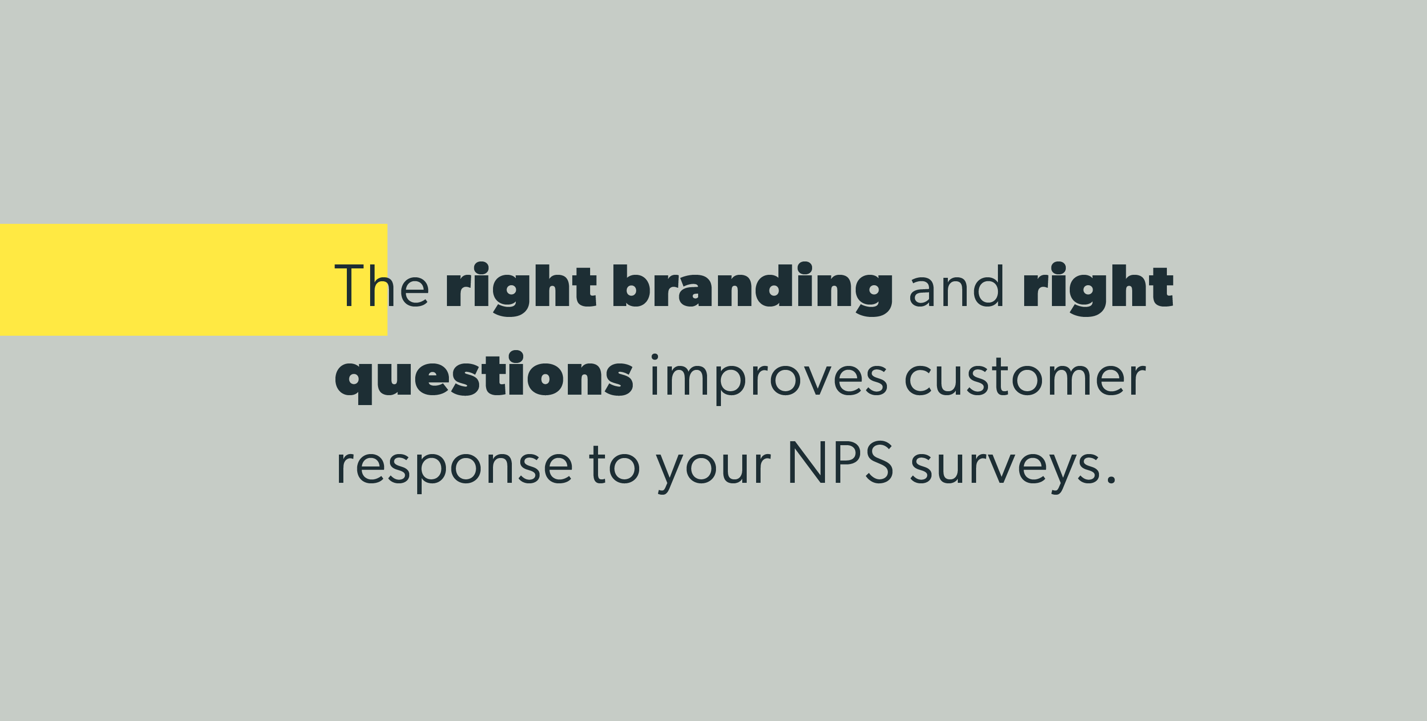 The right branding and right questions improves customer response to your NPS surveys.