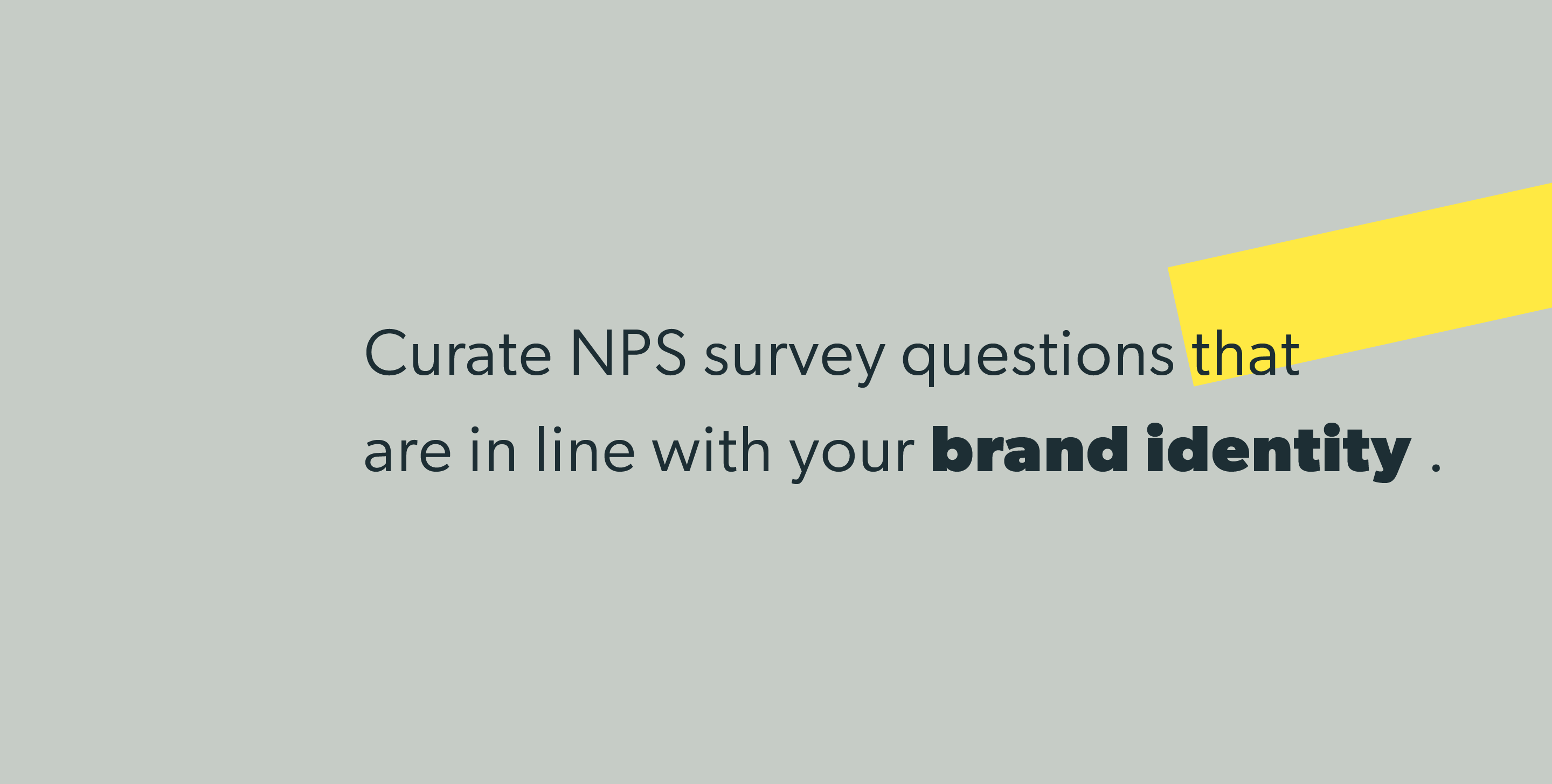 Curate NPS survey questions that are in line with your brand identity.