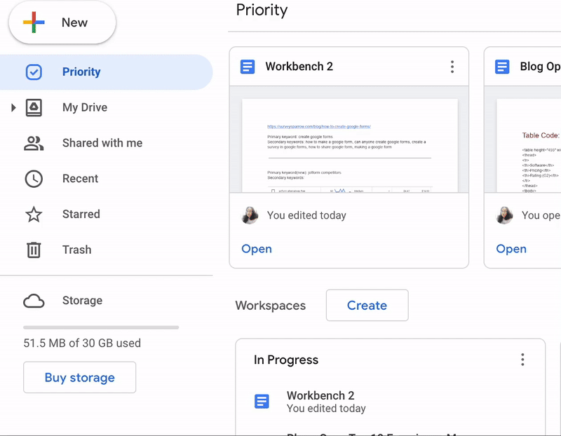 How to open a Google form