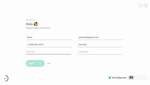 Google Forms alternative: SurveySparrow