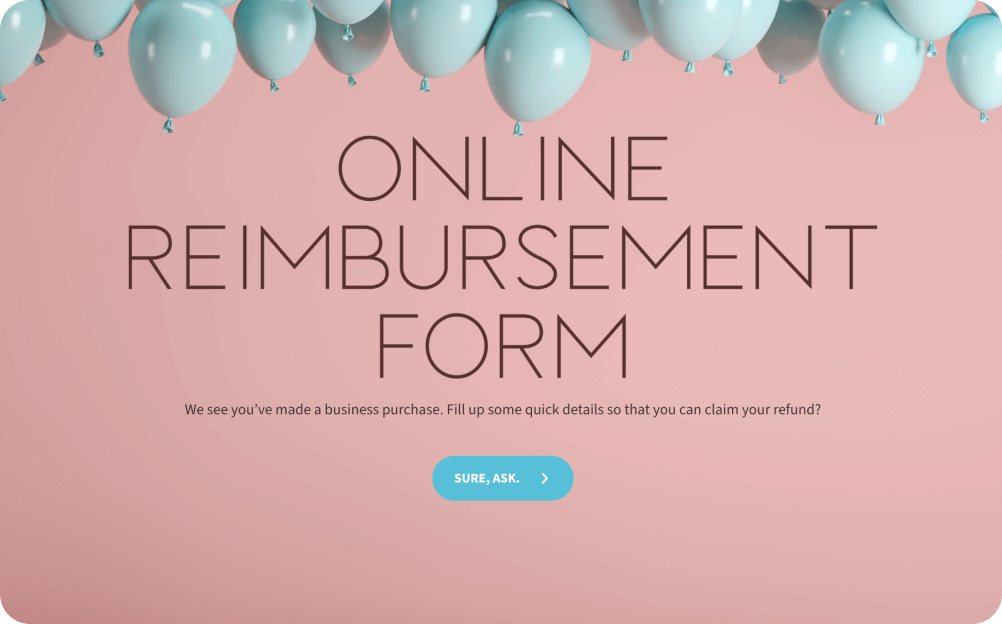 Online Reimbursement Form Template