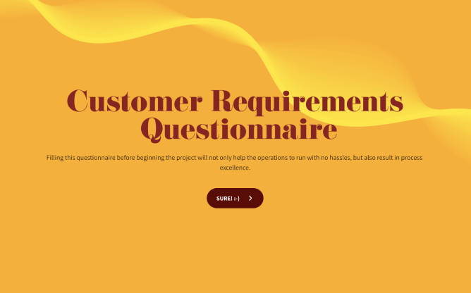 Customer Requirement Gathering Questionnaire Template