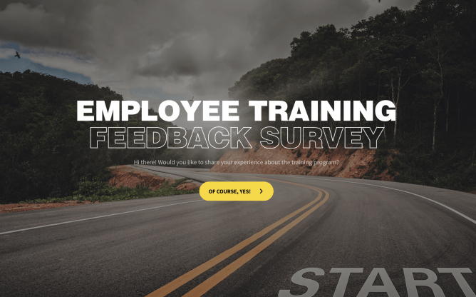 Try our post training survey to test the conversational experience!
