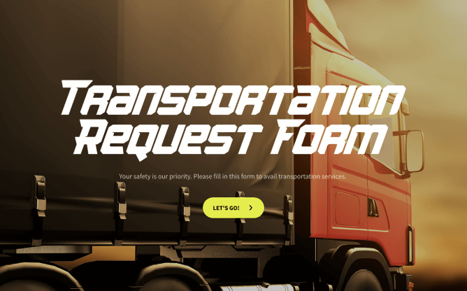 Transportation Request Form Template