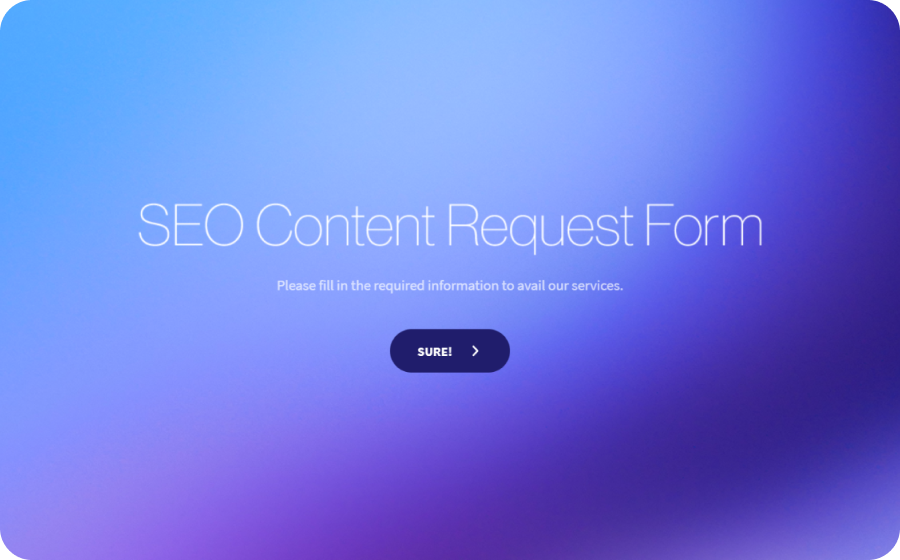 SEO Content Request Form Template