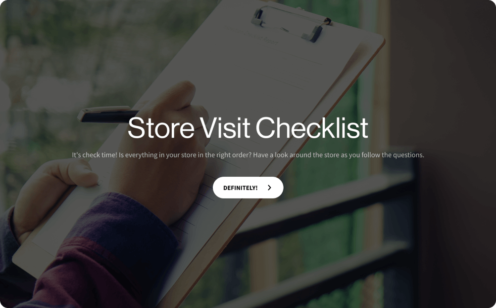 Retail Store Visit Checklist Template