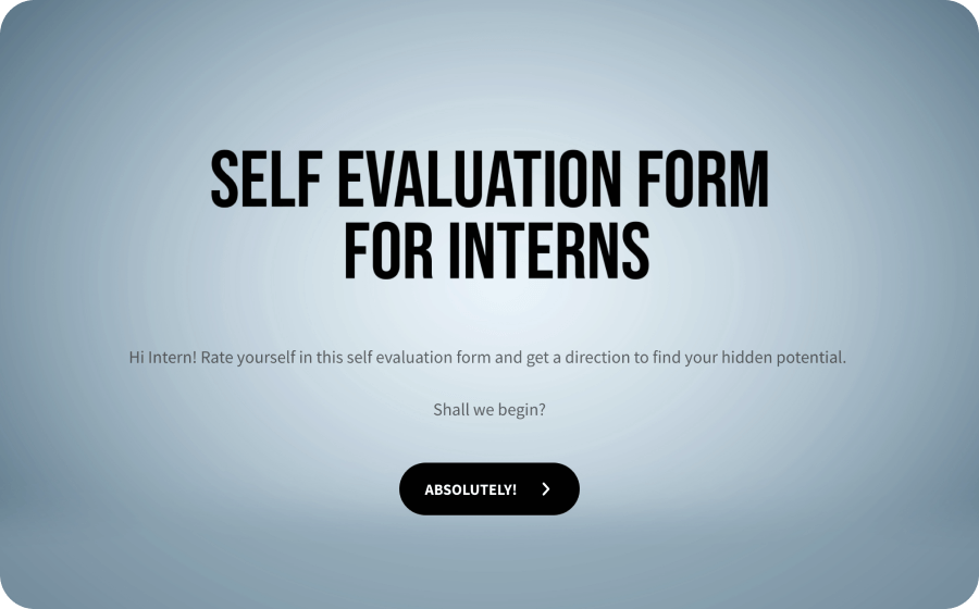 Intern Self Evaluation Form Template