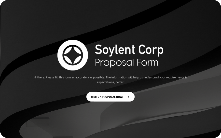 Online Proposal Form Template
