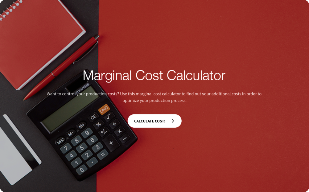 Marginal Cost Calculator