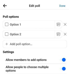 How to create a survey on Facebook #3: Add your options