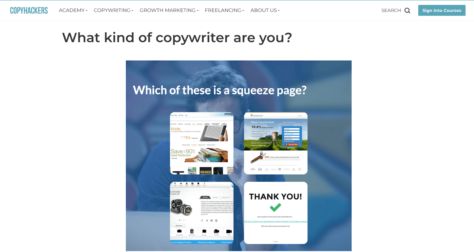 copyhackers quiz example