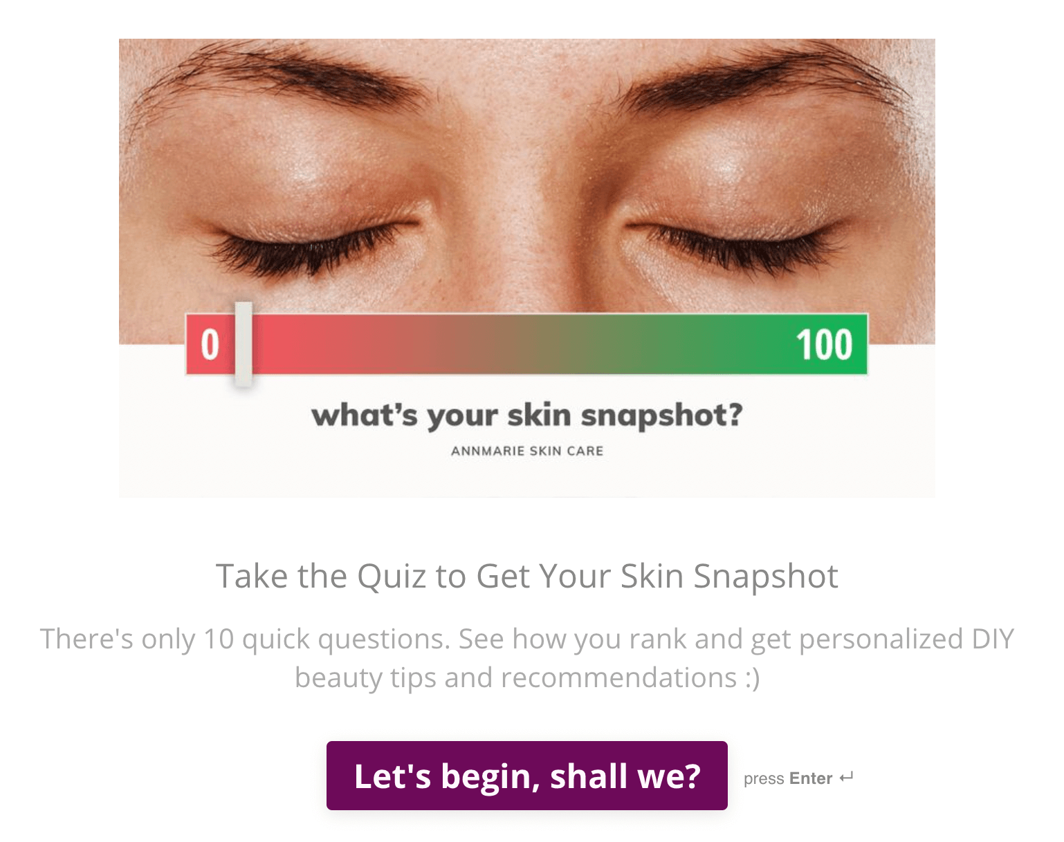 skin snapshot quiz example