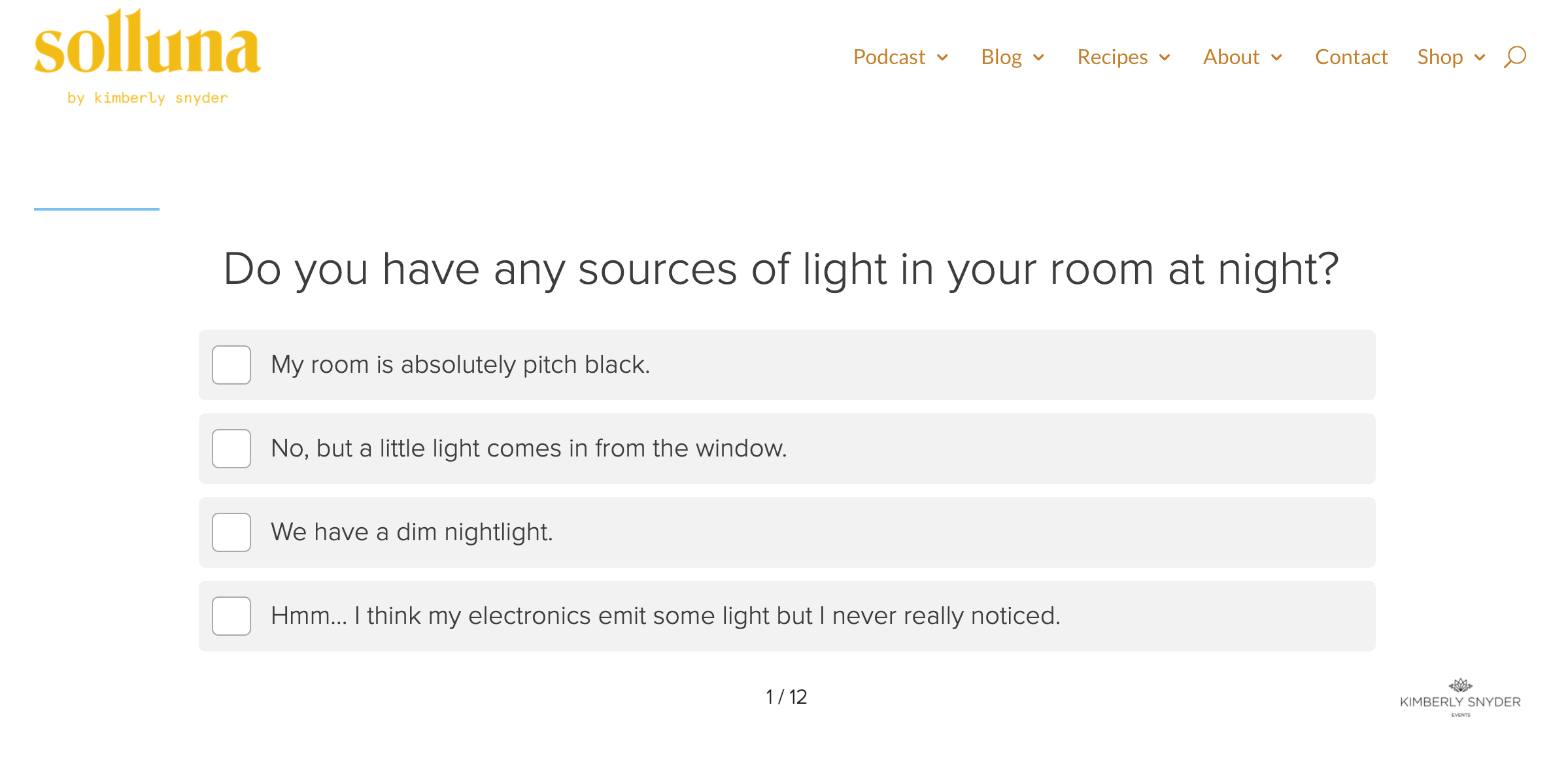 solluna quiz example