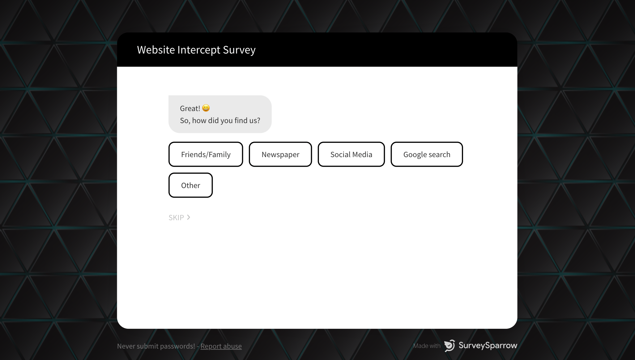 touchpoint csat template