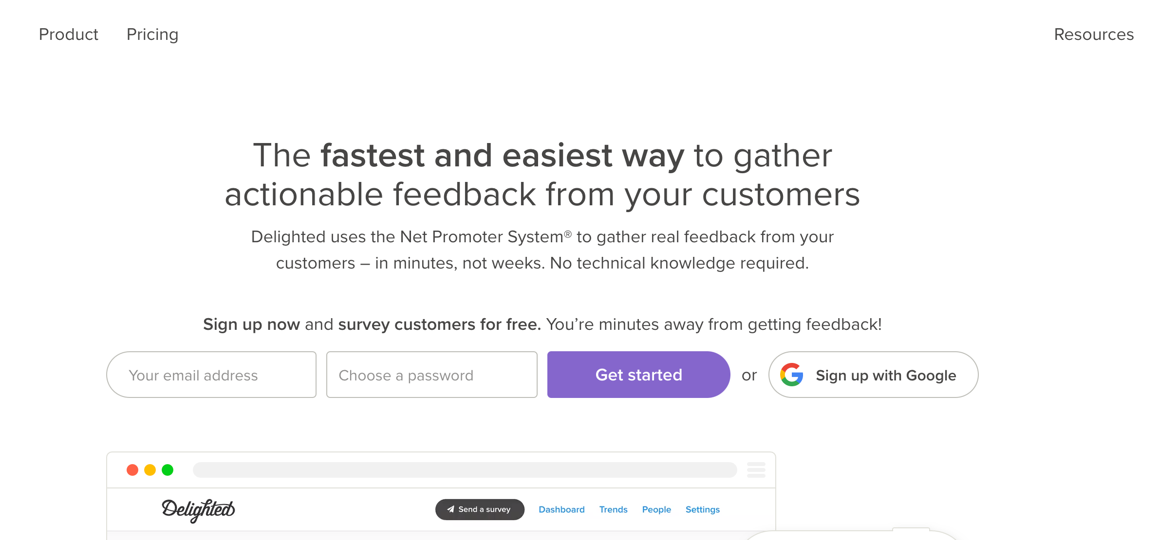 Delighted is one of the best customer experience software that gives you a fantastic platform where you can gather real-time and actionable data.