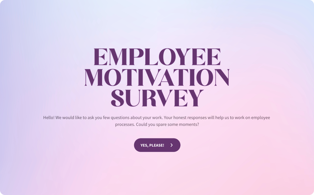Employee Motivation Survey Template