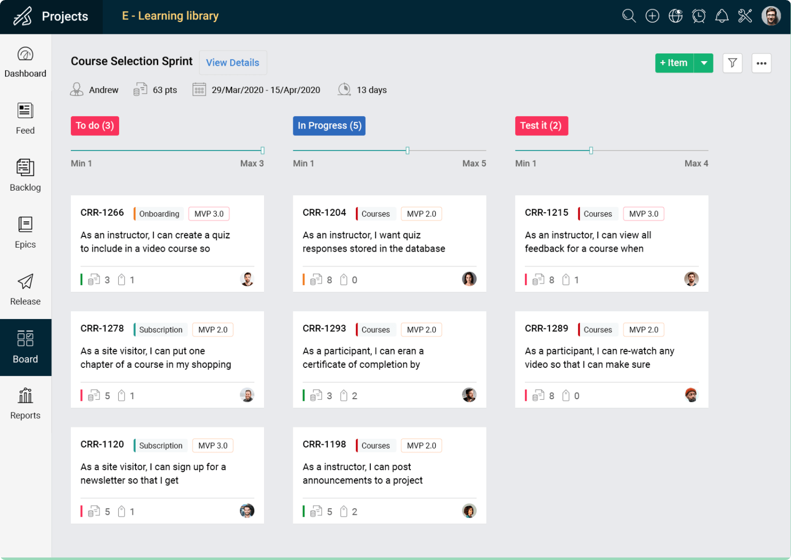 Project management for scrum teams - Zoho Sprints