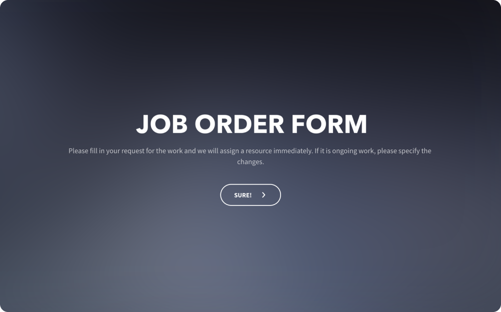 Job Order Form Template