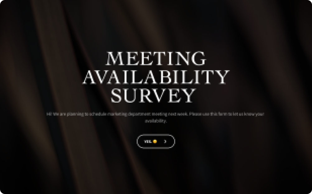 Meeting Availability Survey Template
