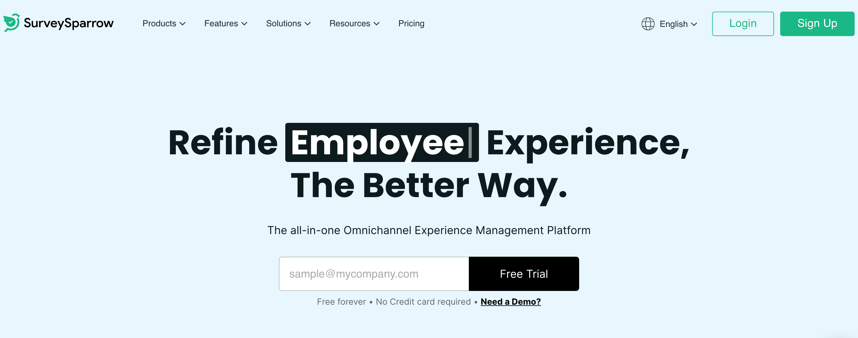 #1 Employee Experience Management Software: SurveySparrow