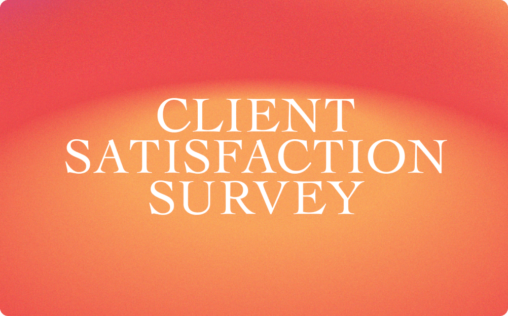 Client Satisfaction Survey Template