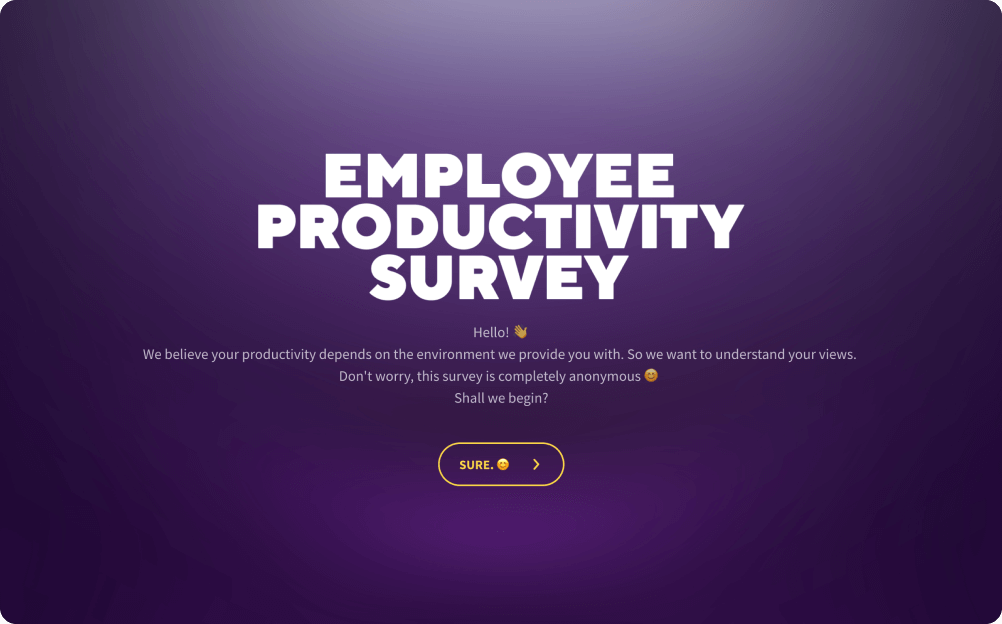 Employee Productivity Questionnaire Template