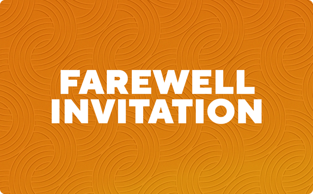 Farewell Invitation Template