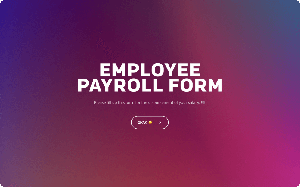 Employee Payroll Form Template