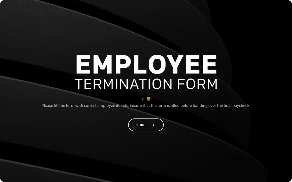 Employee Termination Form Template