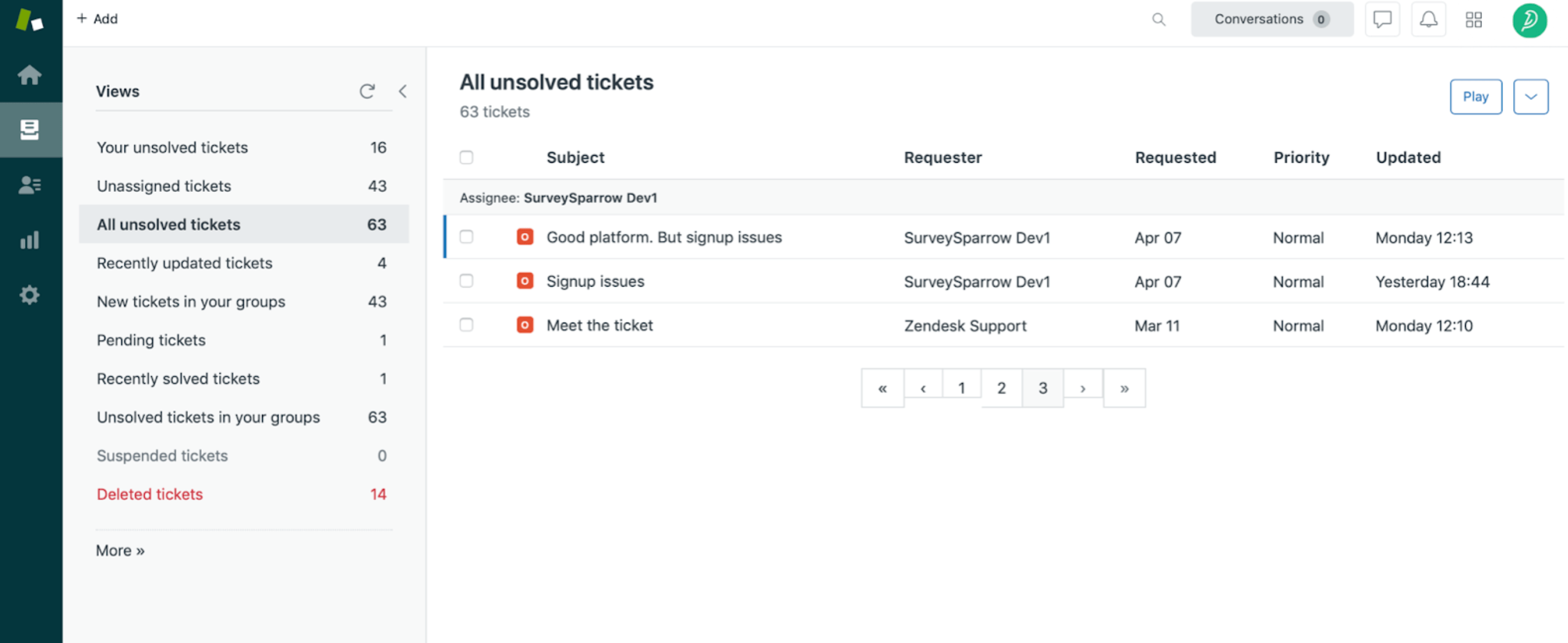 surveysparrow-zendesk integration