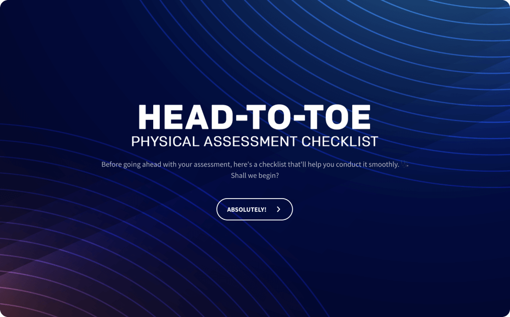 Head To Toe Physical Assessment Checklist Template